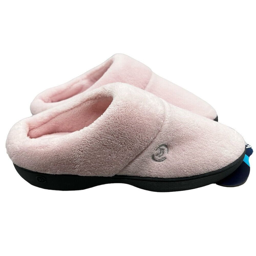 Isotoner Womens Pink Memory Foam Slippers Size Large (8.5-9) - Picture 3 of 8
